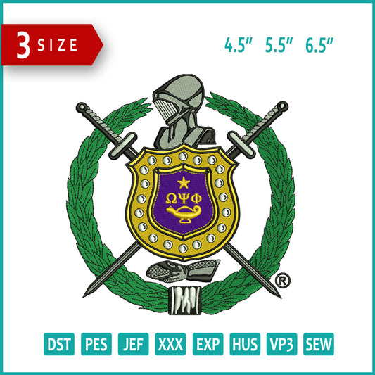 Security Shield Embroidery Design Files - 3 Size's