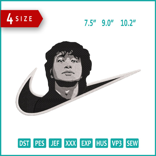 Coy Swoosh Embroidery Design Files - 4 Size's