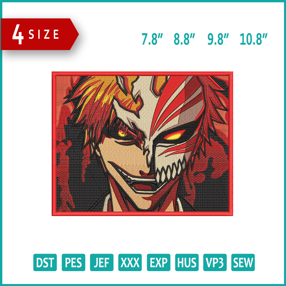 Ichigo Kurosaki v5 Embroidery Design Files - 4 Size's