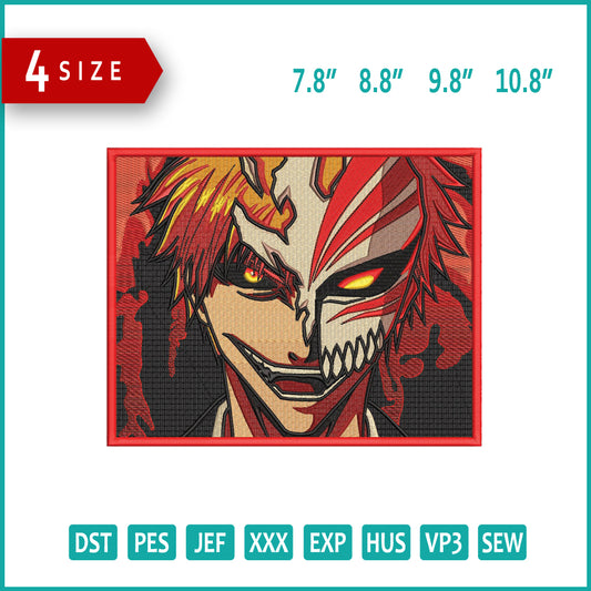 Ichigo Kurosaki v5 Embroidery Design Files - 4 Size's