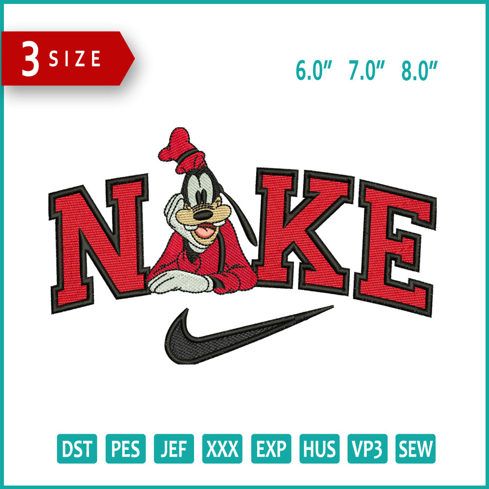 Nike Goofy v8 Embroidery Design Files - 3 Size's