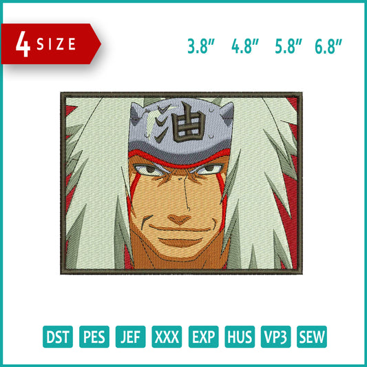 Jiraiya v3 Embroidery Design Files - 4 Sizes