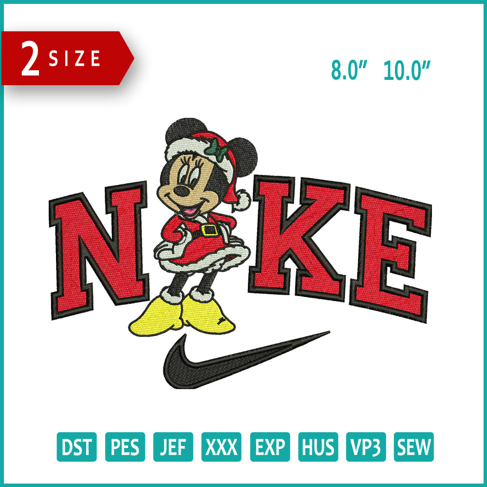 Nike Minnie Mouse v19 Embroidery Design Files - 2 Size's