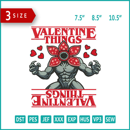 Valentine Things Vecna Stranger Things Embroidery Design Files - 3 Size's