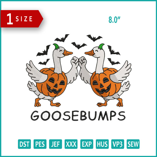 Goosebumps Ducks Embroidery Design Files - 1 Size