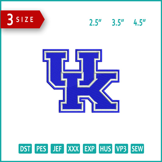 Kentucky Wildcats Logo Embroidery Design Files - 3 Size's