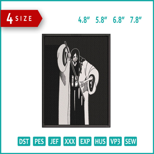 Retsu Unohana Embroidery Design Files - 4 Size's