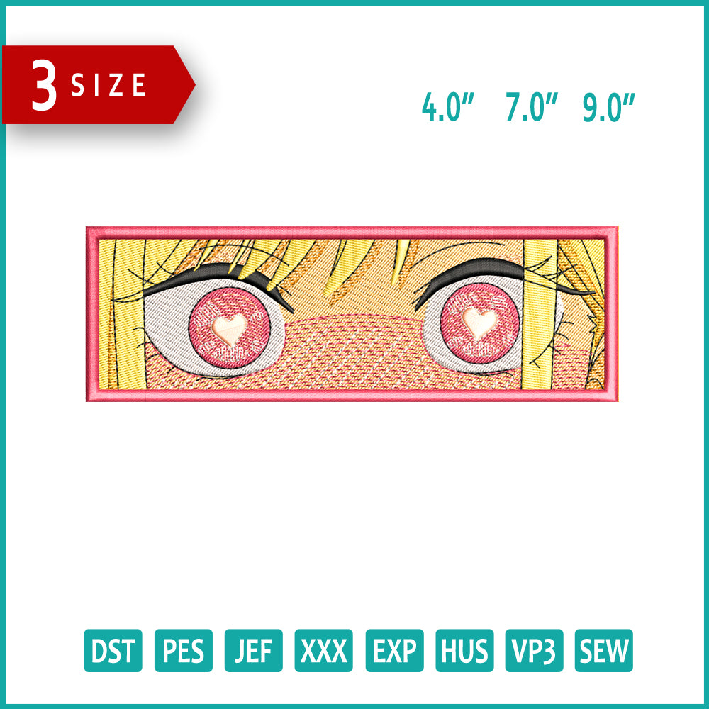 Marin Kitagawa Eyes Embroidery Design Files - 3 Size's