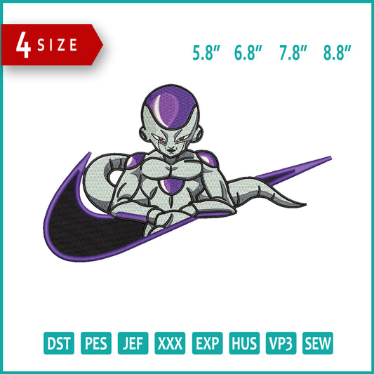 Frieza Swoosh Embroidery Design Files - 4 Size's