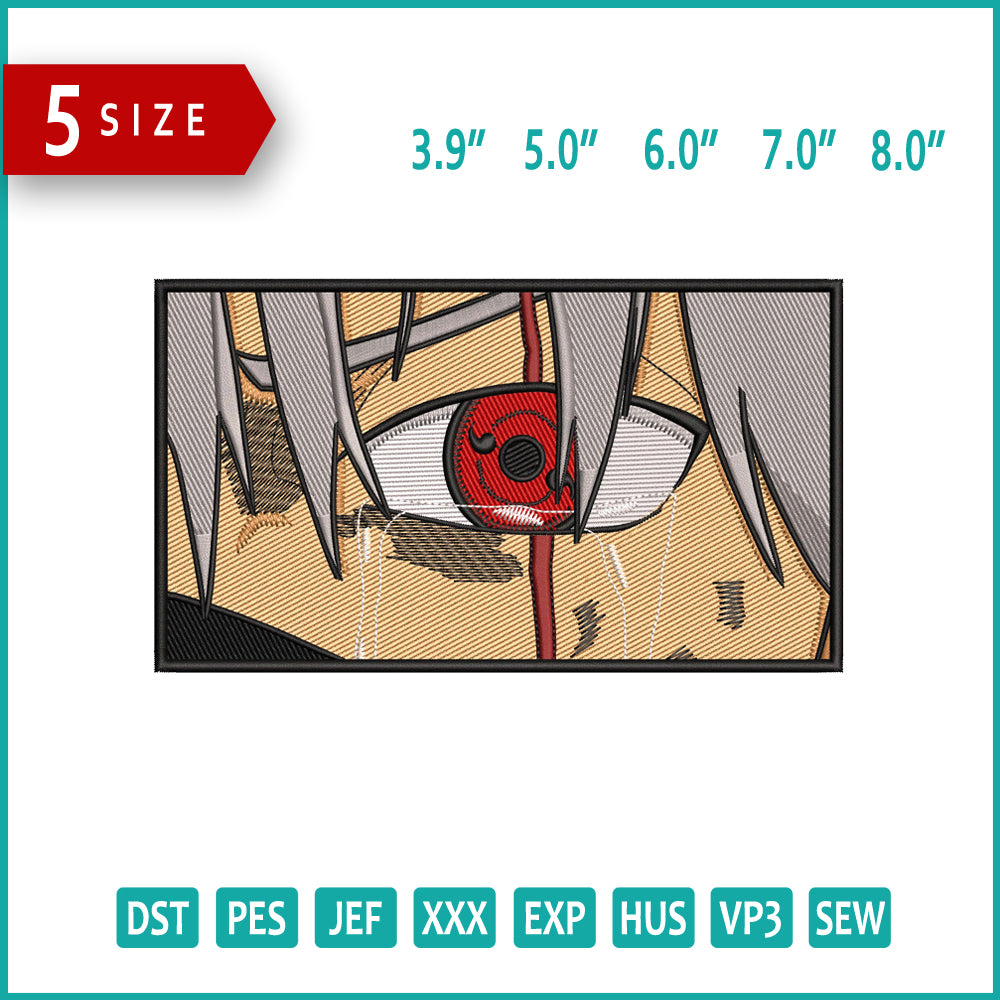 Kakashi Hatake v5 Embroidery Design Files - 5 Size's