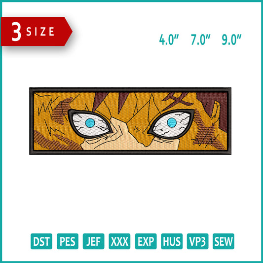 Gaara Naruto Embroidery Design Files - 3 Size's