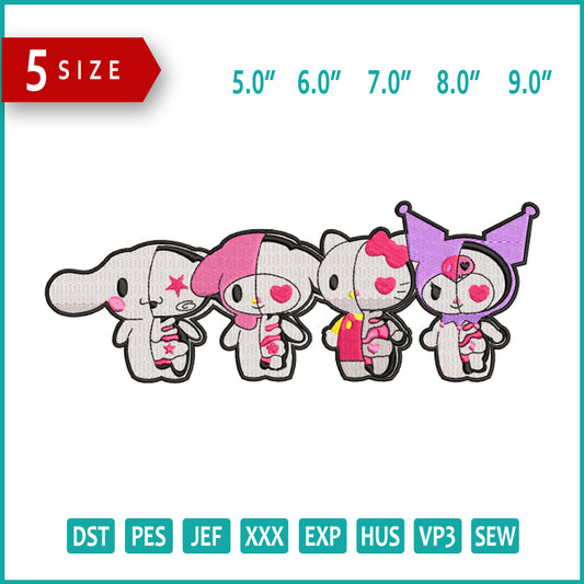 Kuromi Embroidery Design Files - 5 Size's