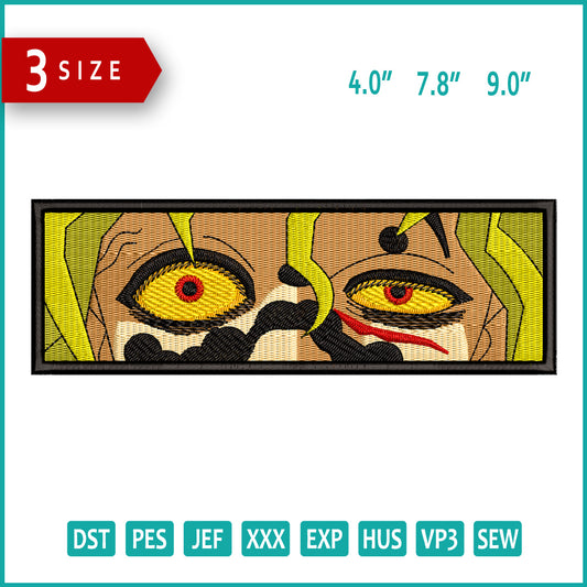 Gyutaro Eye Embroidery Design Files - 3 Sizes