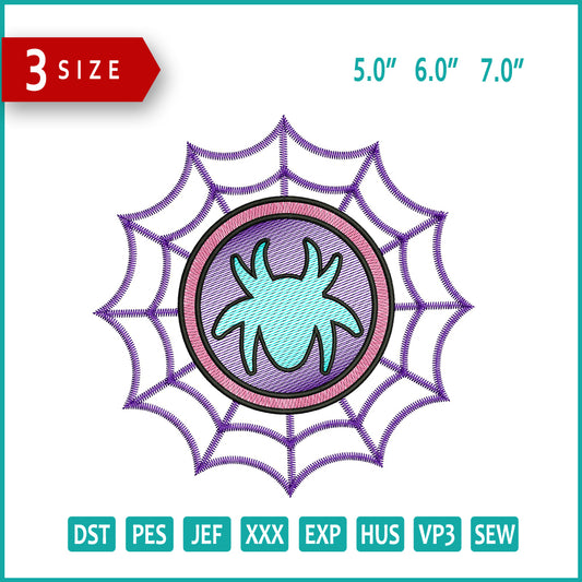 Spider Web v3 Embroidery Design Files - 3 Size's