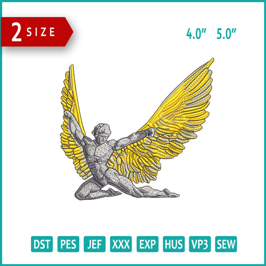 Icarus Wings Embroidery Design Files - 2 Size's