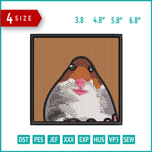 Hamster Meme Embroidery Design Files - 4 Sizes