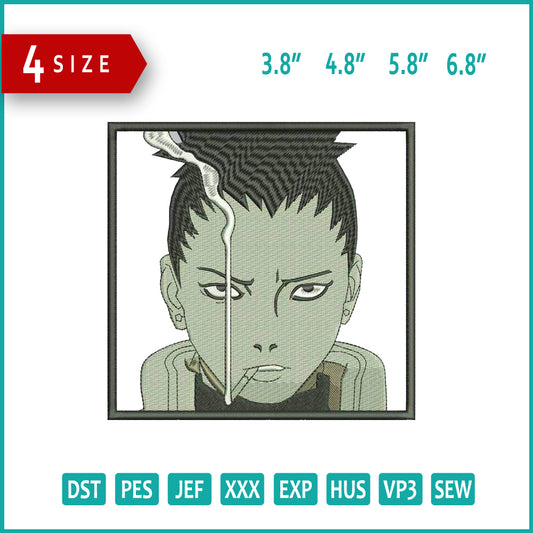 Shikamaru Nara v3 Embroidery Design Files - 4 Size's
