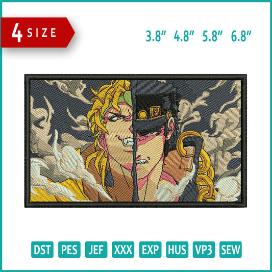 Dio Brando v2 Embroidery Design Files - 4 Size's