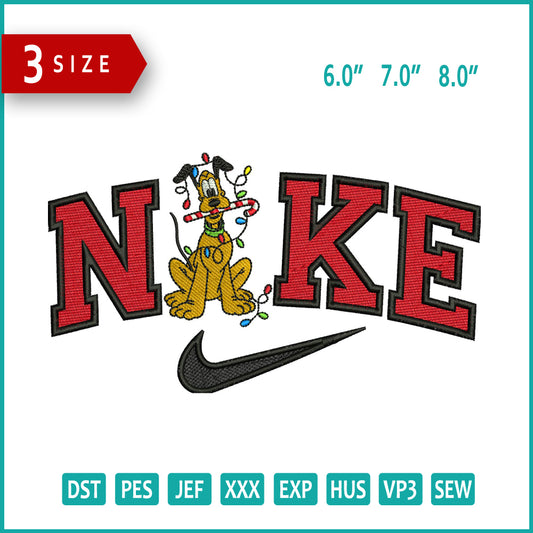 Nike Pluto v4 Embroidery Design Files - 3 Size's