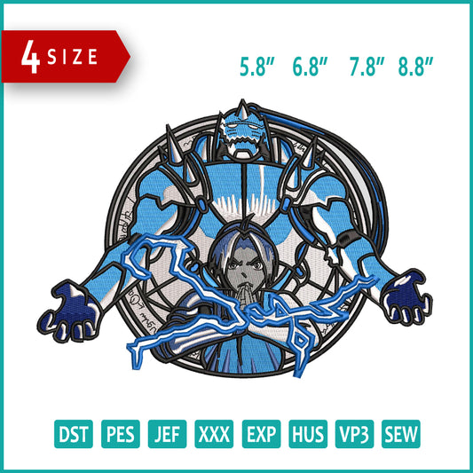 Fullmetal Alchemist Embroidery Design Files - 4 Size's