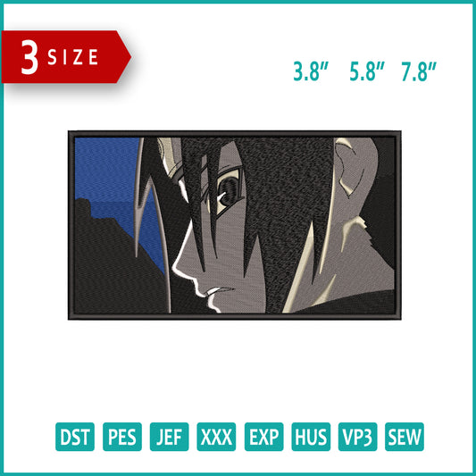 Itachi Uchiha Eyes v6 Embroidery Design Files - 3 Size's