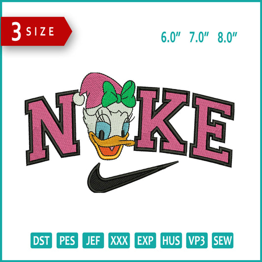 NIke Daisy Duck v3 Embroidery Design Files - 3 Sizes