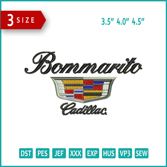 Cadillac Embroidery Files - 3 Size's