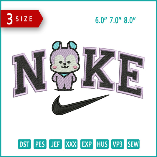 Nike Huimang Bear Embroidery Design Files - 3 Size's