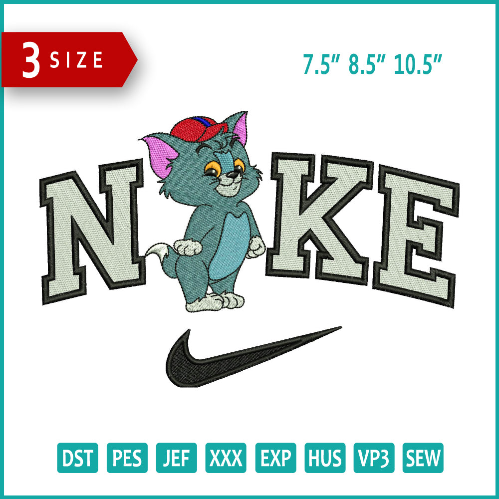 Nike Chibi Tom Embroidery Design Files - 3 Size's