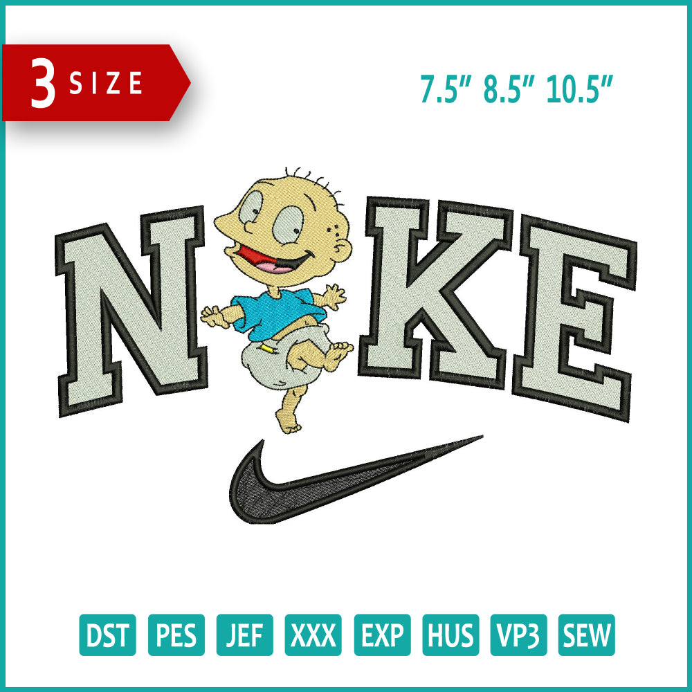 Nike Tommy Pickles Embroidery Design Files - 3 Size's