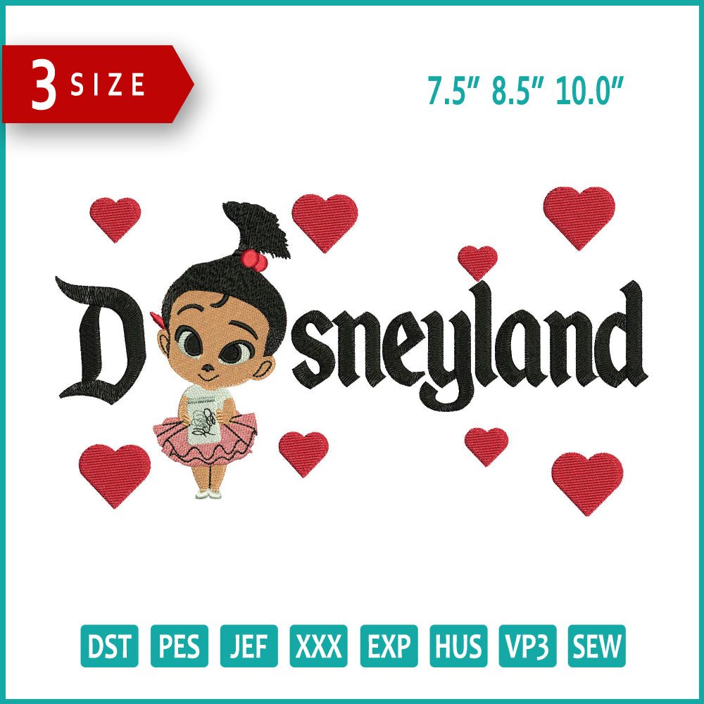 Staci Disneyland Embroidery Design Files - 3 Size's