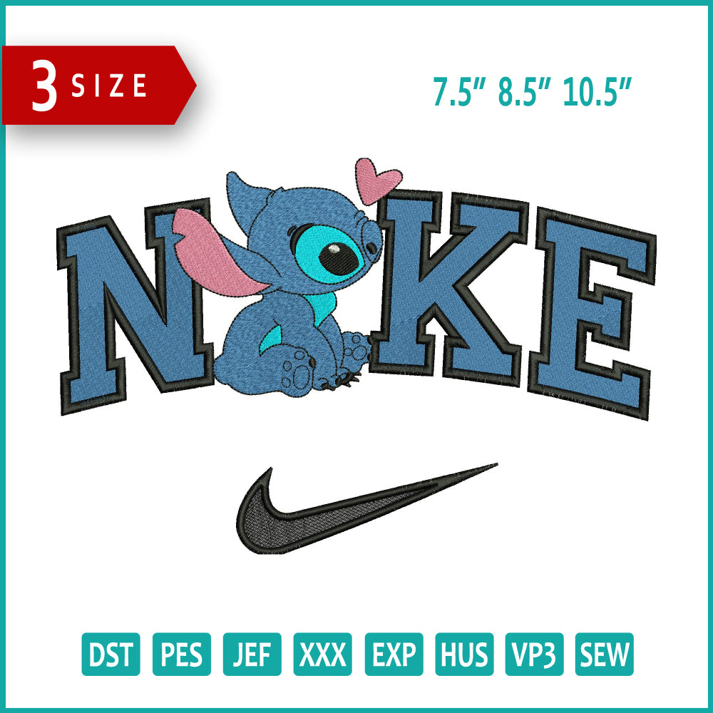 Nike Bulma Half Embroidery Design Files - 3 Size's