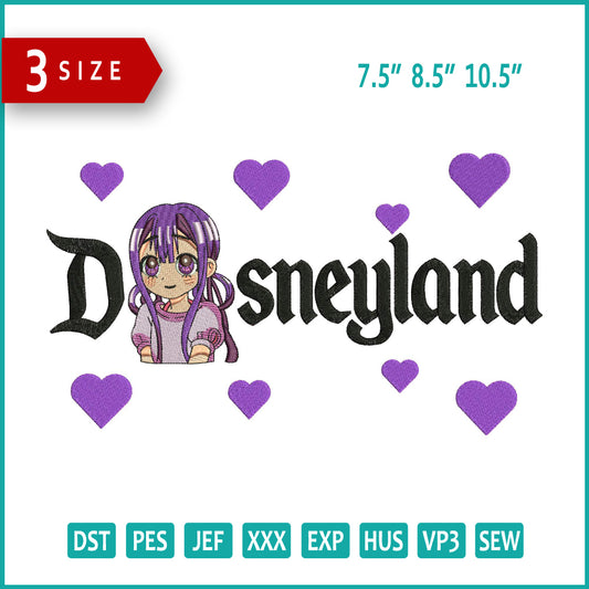 Yashiro Nene Disneyland Embroidery Design Files - 3 Size's