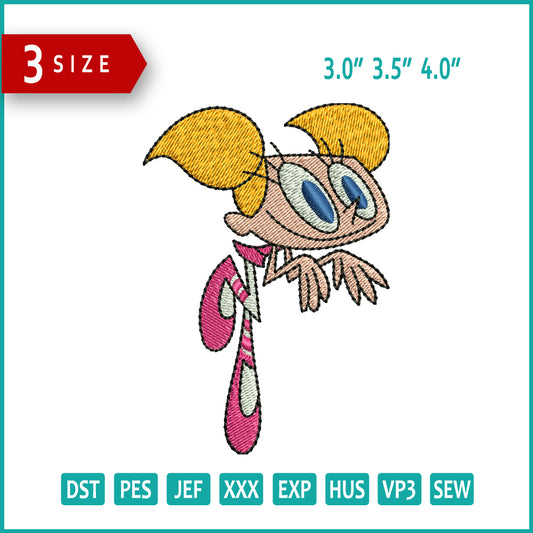 Dee Dee Embroidery Design Files - 3 Sizes