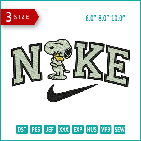 Nike Snoopy V2 Embroidery Design Files - 3 Size's