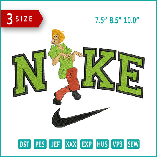 Nike Shaggy Rogers v2 Embroidery Design Files - 3 Size's