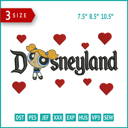 Bubbles Disneyland Embroidery Design Files - 3 Sizes