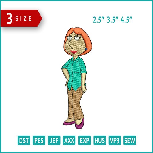 Lois Griffin Embroidery Design Files - 3 Size's