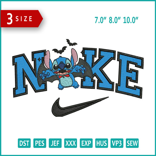 Archivos de bordado de Nike Stitch para cosplay de vampiros (3 tamaños)