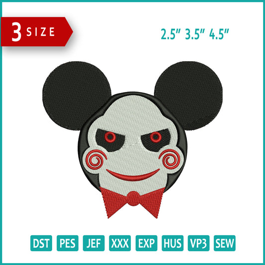 Archivos de bordado de Mickey Mouse SAW Clown - 3 tamaños