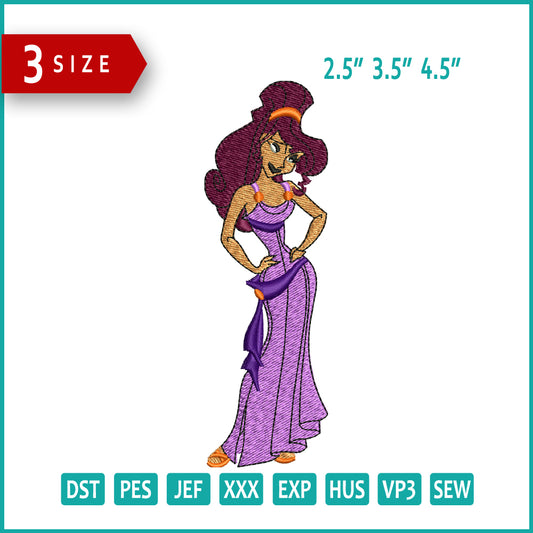 Megara Embroidery Design Files - 3 Size's