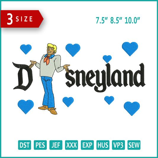 Fred Jones Disneyland Embroidery Design Files - 3 Size's