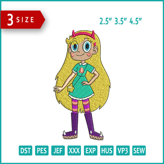 Star Butterfly Embroidery Design Files - 3 Size's