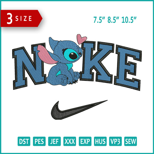 Nike Stitch Embroidery Design Files - 3 Size's