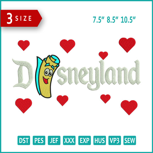 Dora Map Disneyland Embroidery Design Files - 3 Size's