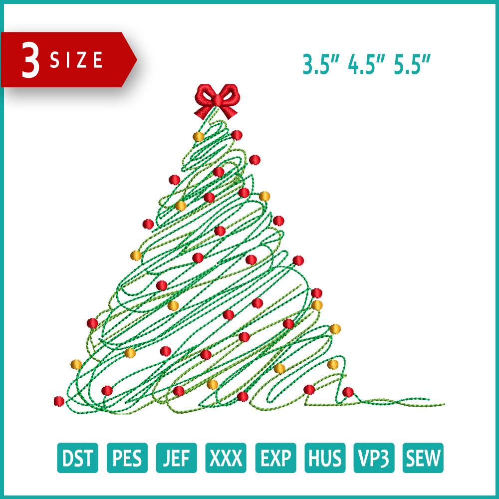 Embroidery Tree v8 Embroidery Design Files - 3 Size's