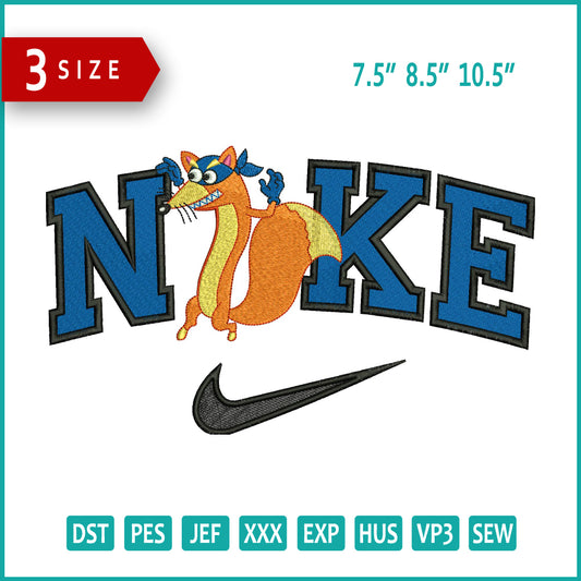 Nike Swiper The Fox Embroidery Design Files - 3 Size's