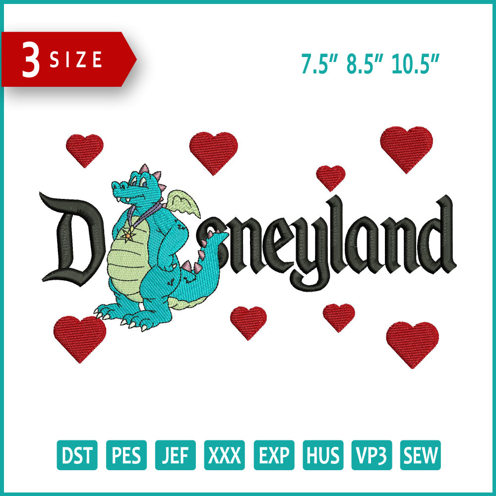 Ord Disneyland Embroidery Design Files - 3 Sizes