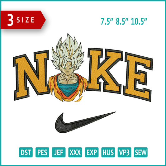 Super Saiyan Goku Embroidery Design Files - 3 Size's