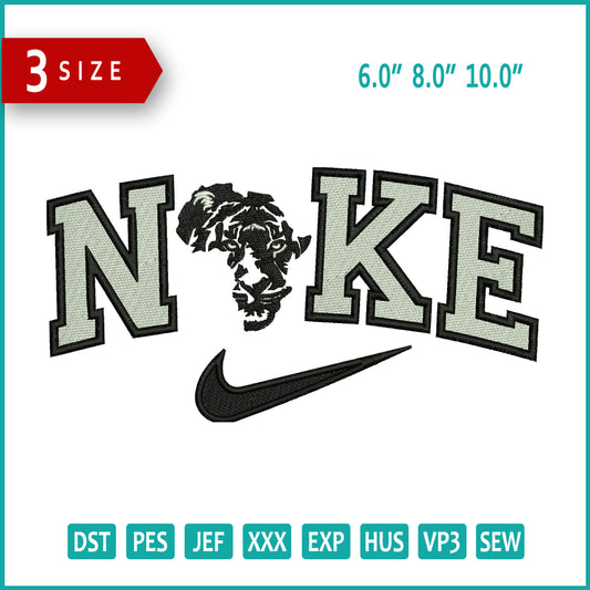 Nike Tiger v4 Embroidery Design Files - 3 Size's